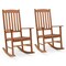 Costway Outdoor Rocking Chair Patio Eucalyptus Wood Rocker Ergonomic Slatted Garden